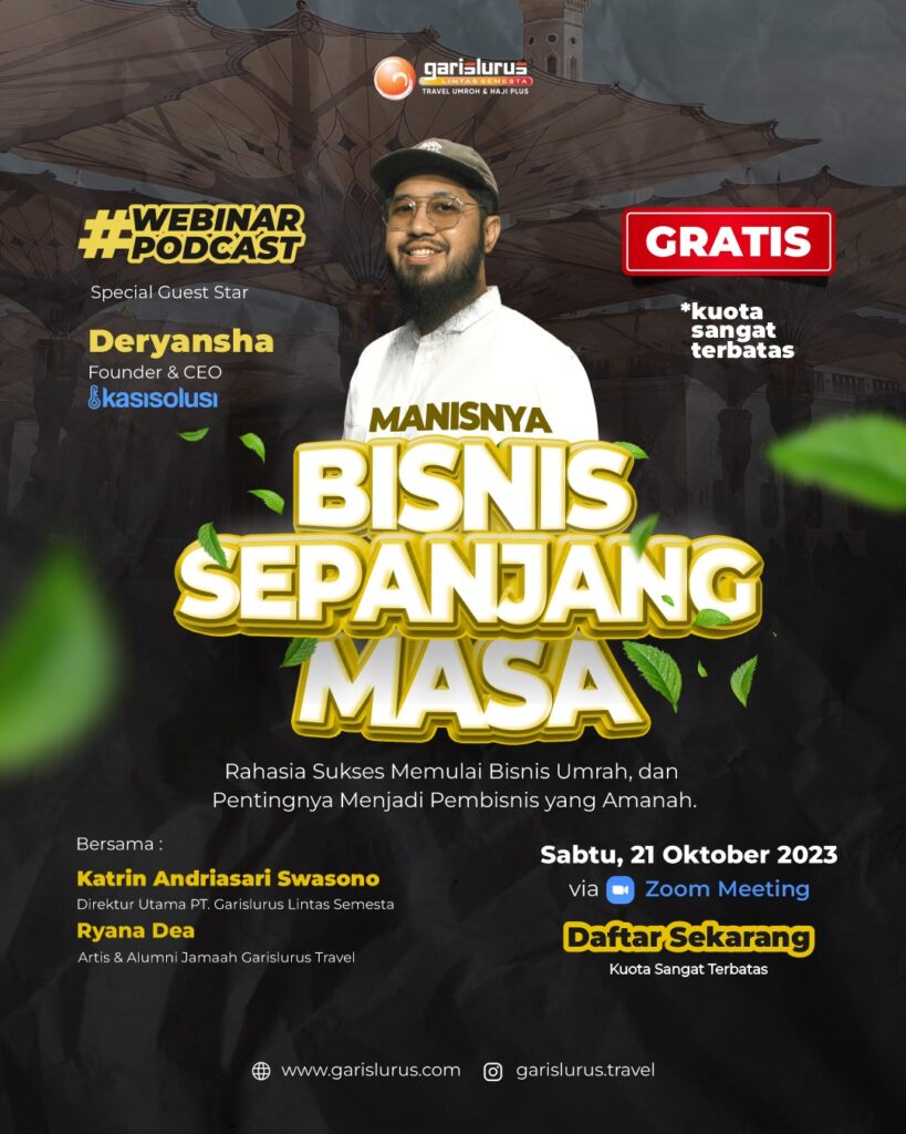 Flyer Webinar Manisnya Bisnis Sepanjang Masa | PT Garislurus Lintas Semesta